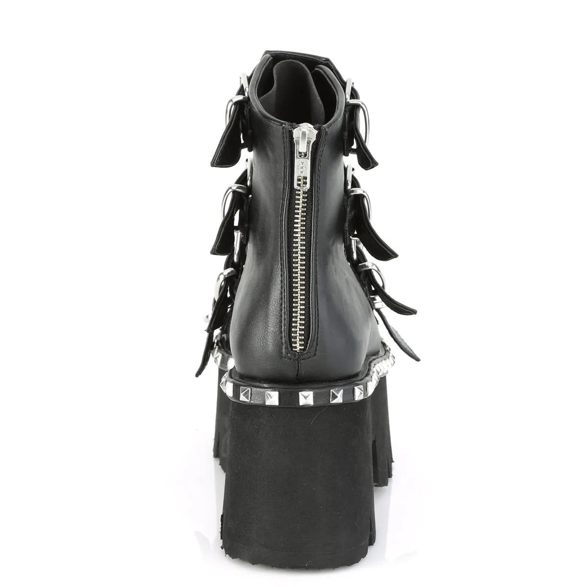 ASHES-70 Demoniacult Alternative Footwear Buckle Detail Women's Chunky Platform Sandals