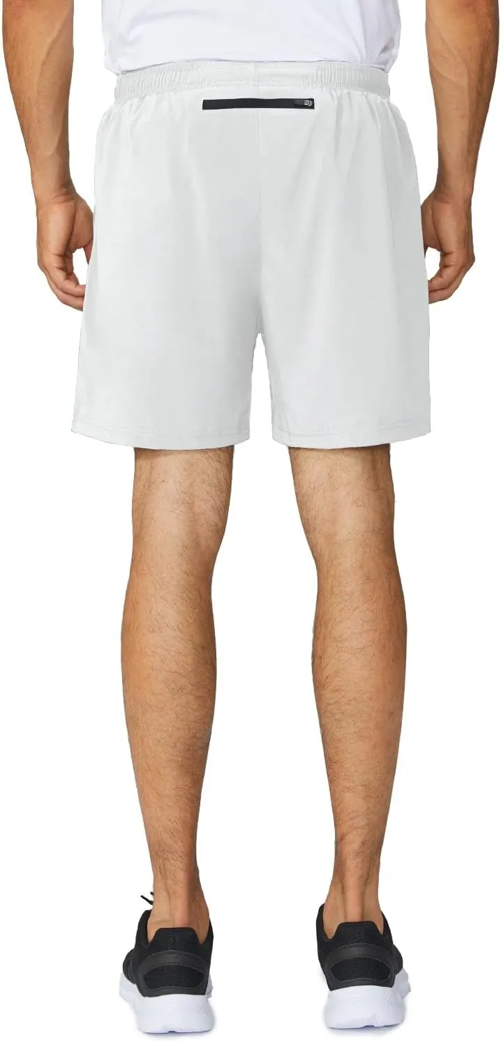 baleaf Men's 5" Running Athletic Shorts for Workout Gym Tennis Sports Lightweight Quick Dry with Zipper Pocket