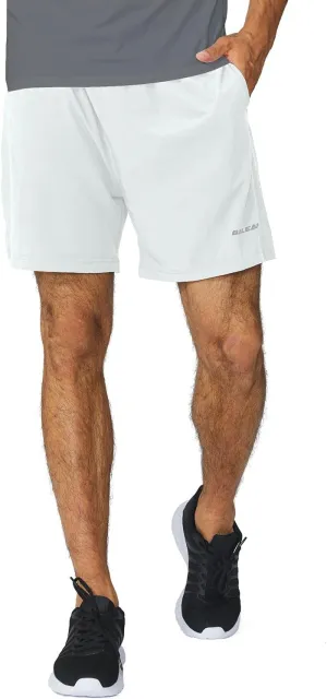 baleaf Men's 5" Running Athletic Shorts for Workout Gym Tennis Sports Lightweight Quick Dry with Zipper Pocket