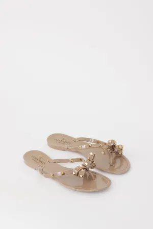 Brown Rubber Rockstud Sandal