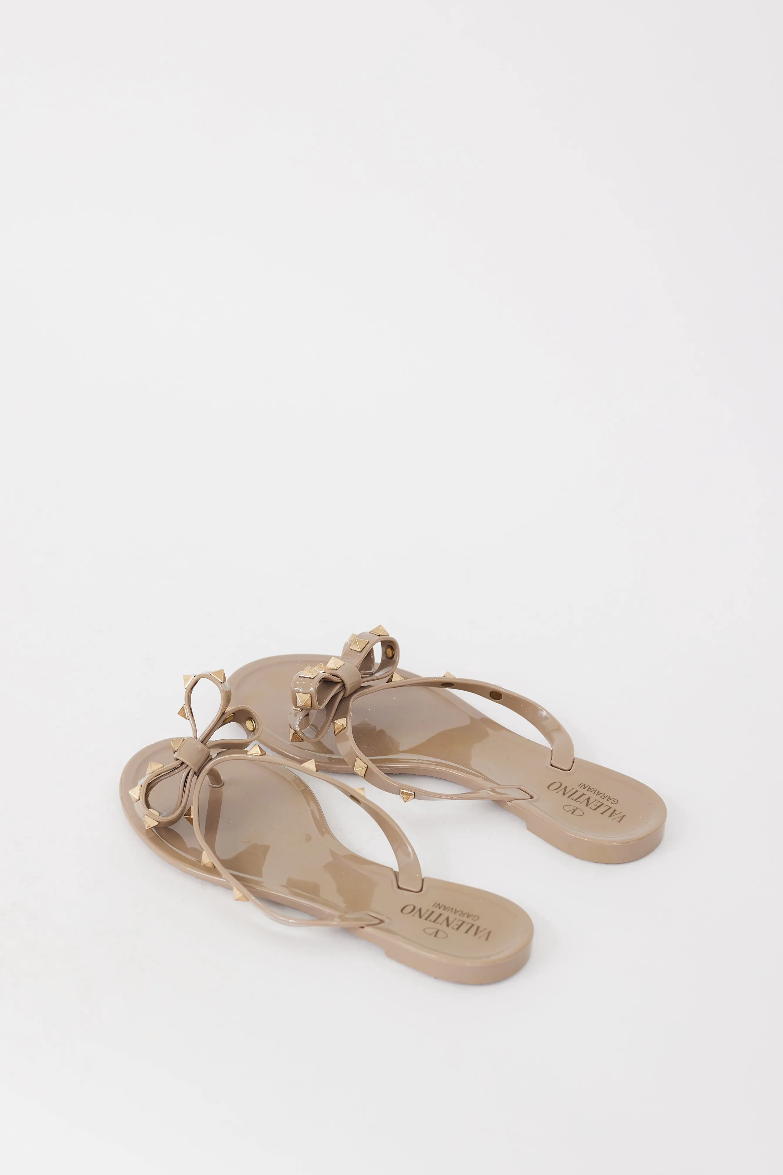 Brown Rubber Rockstud Sandal