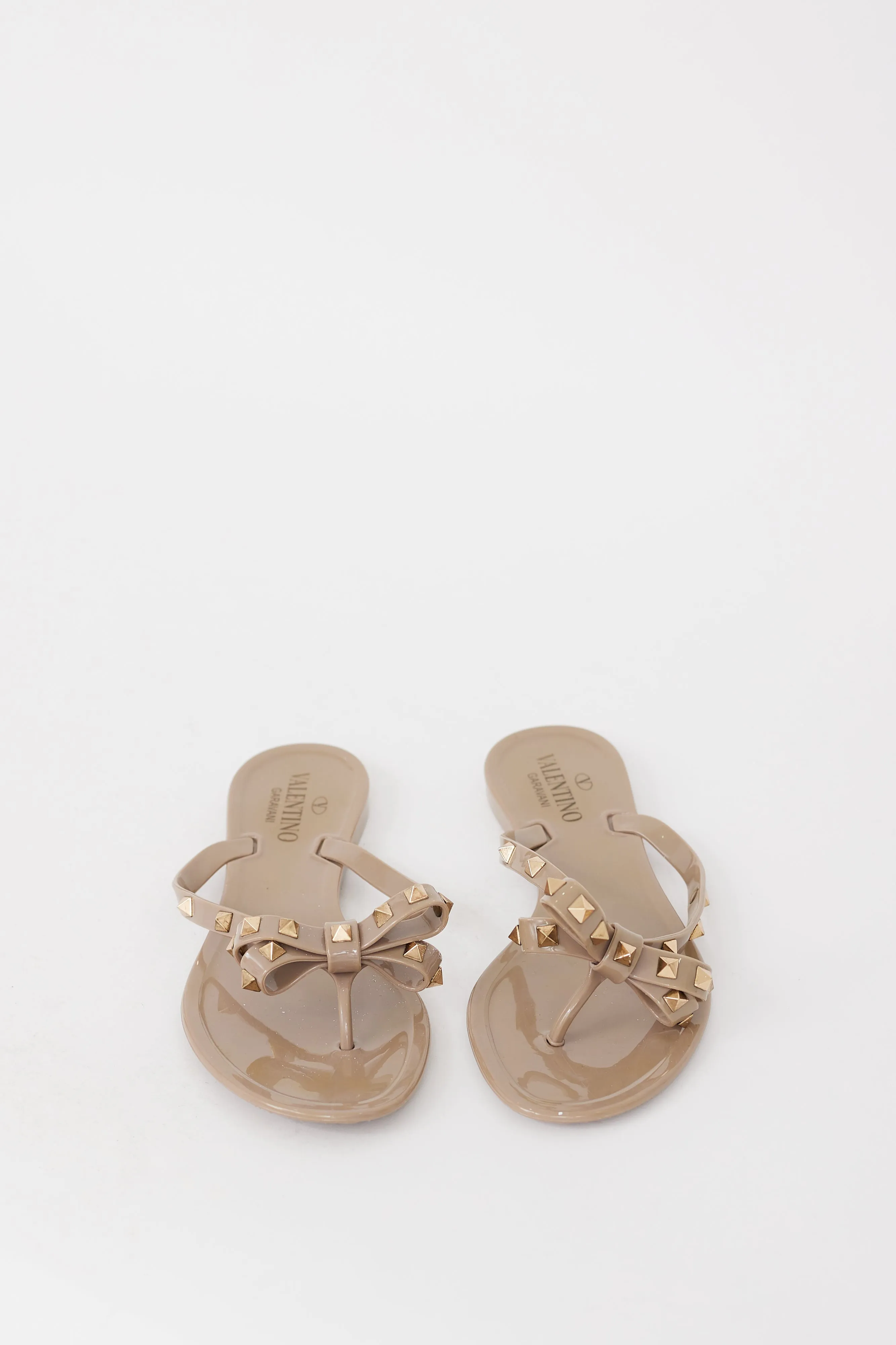 Brown Rubber Rockstud Sandal