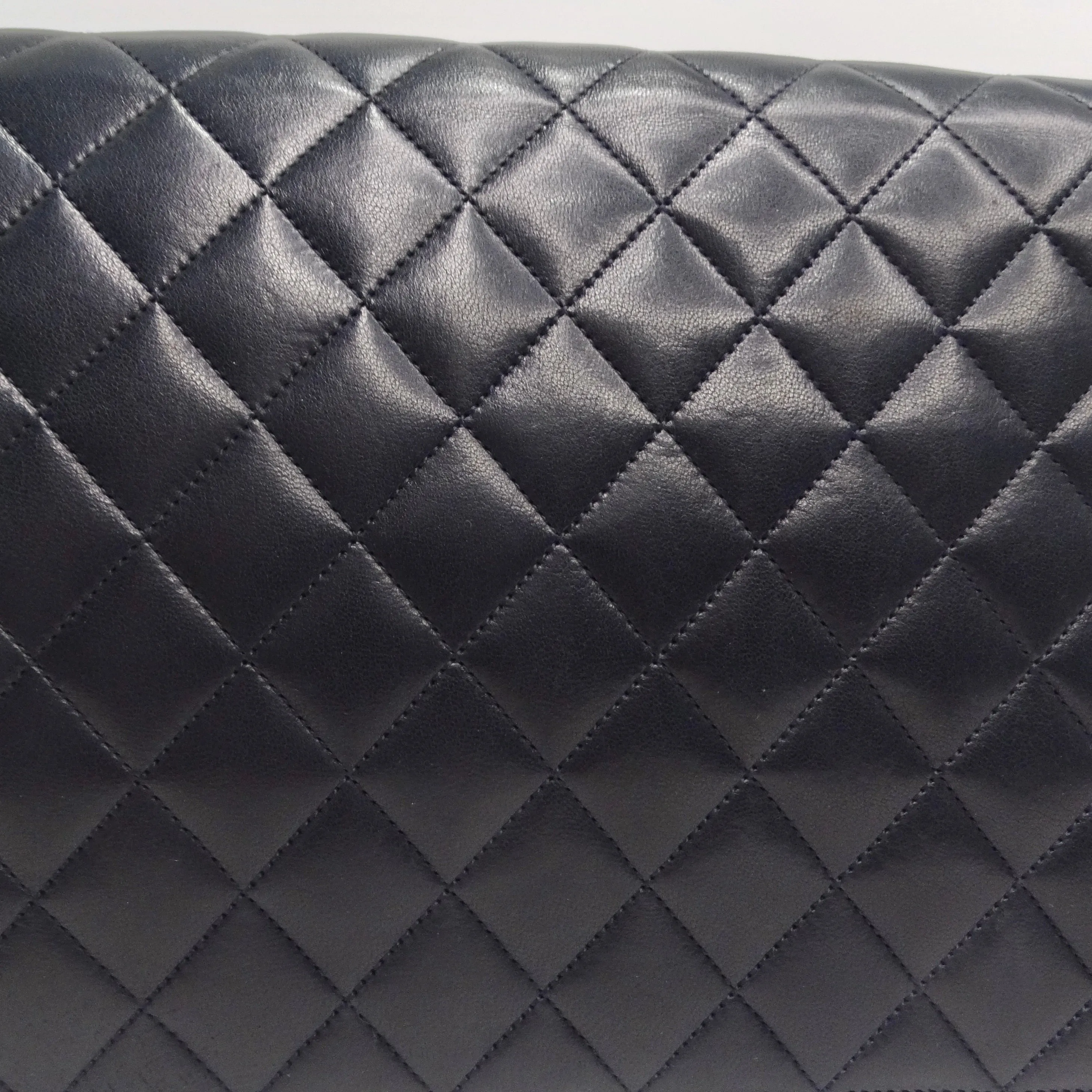 Chanel 1980s Single Flap Navy Leather Handbag