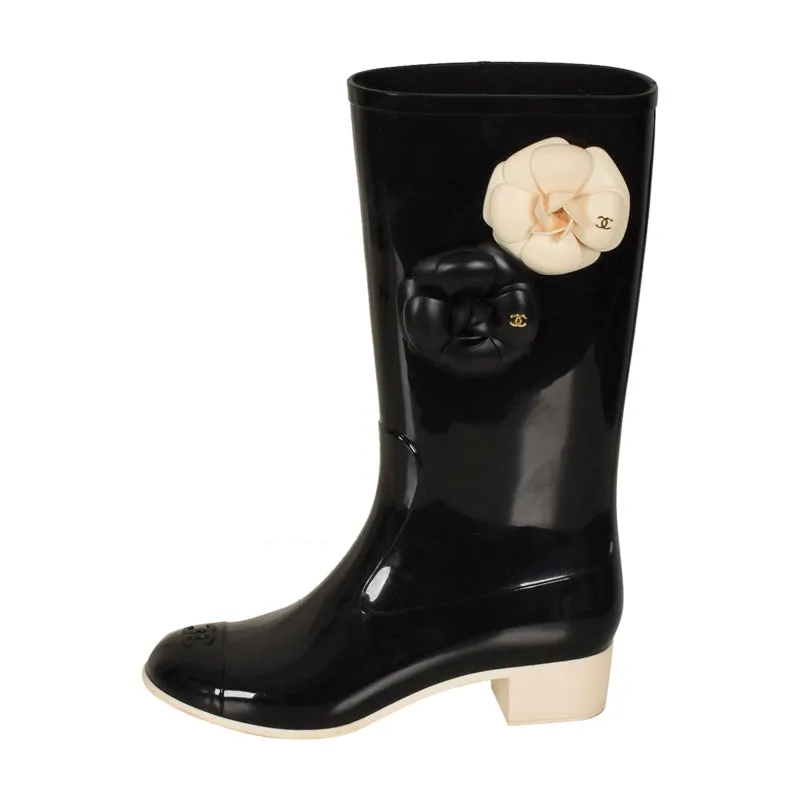 Chanel Camellia Rain Boots
