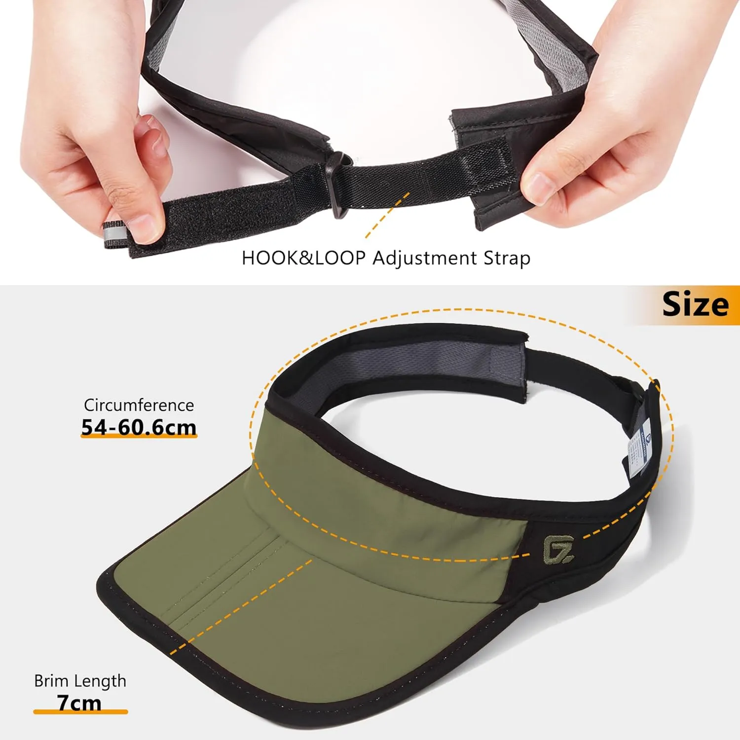 GADIEMKENSD Foldable Sun Visor Hat UPF 50  Lightweight Adjustable