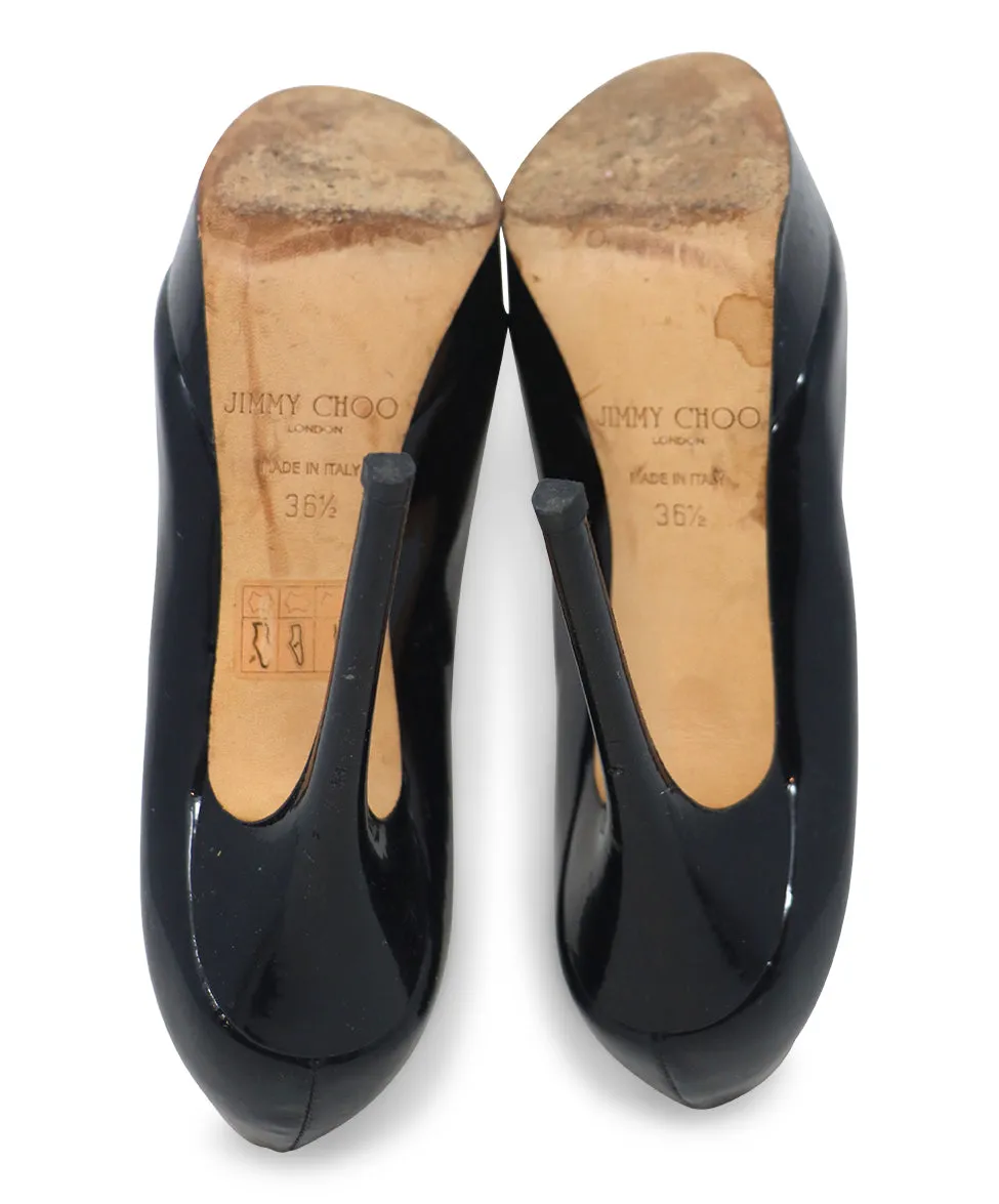 Jimmy Choo Black Patent Leather Heels sz 6.5