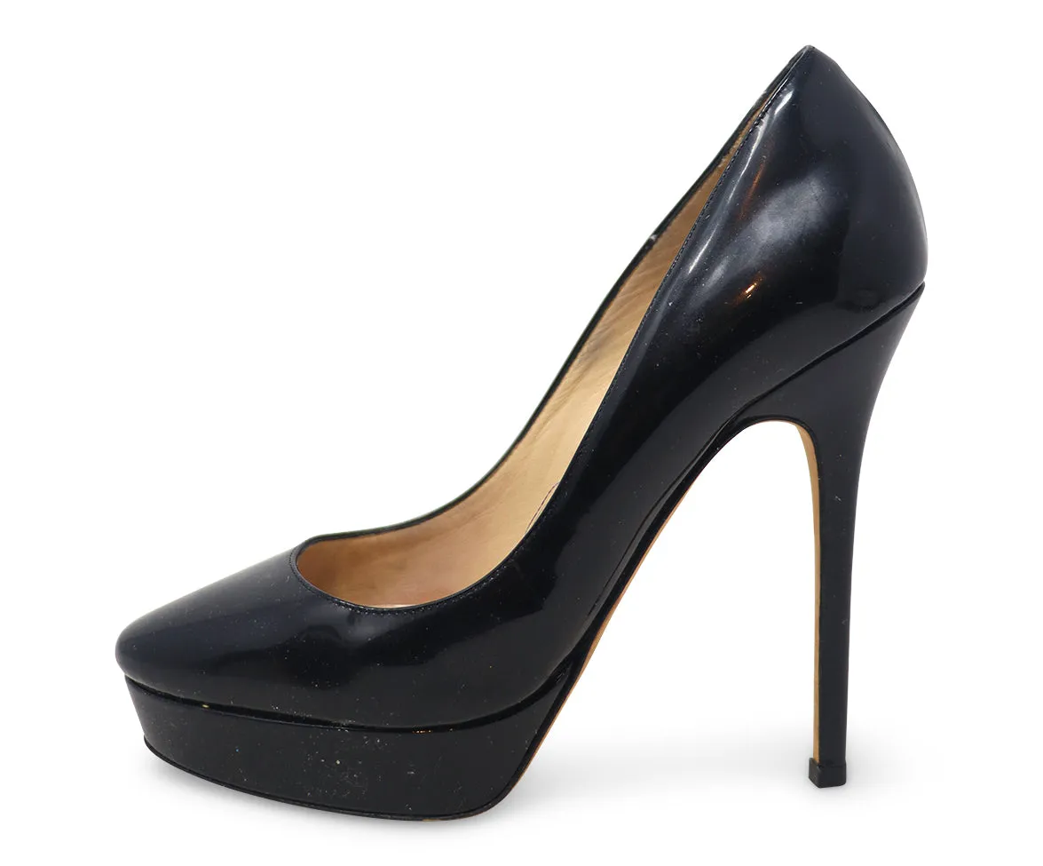 Jimmy Choo Black Patent Leather Heels sz 6.5