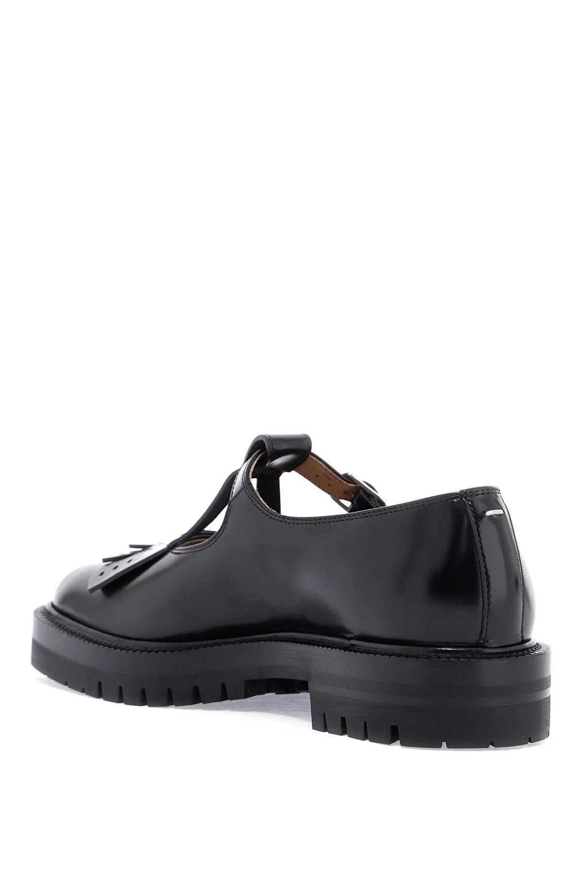 Mary Jane Split-toe Leather Flats