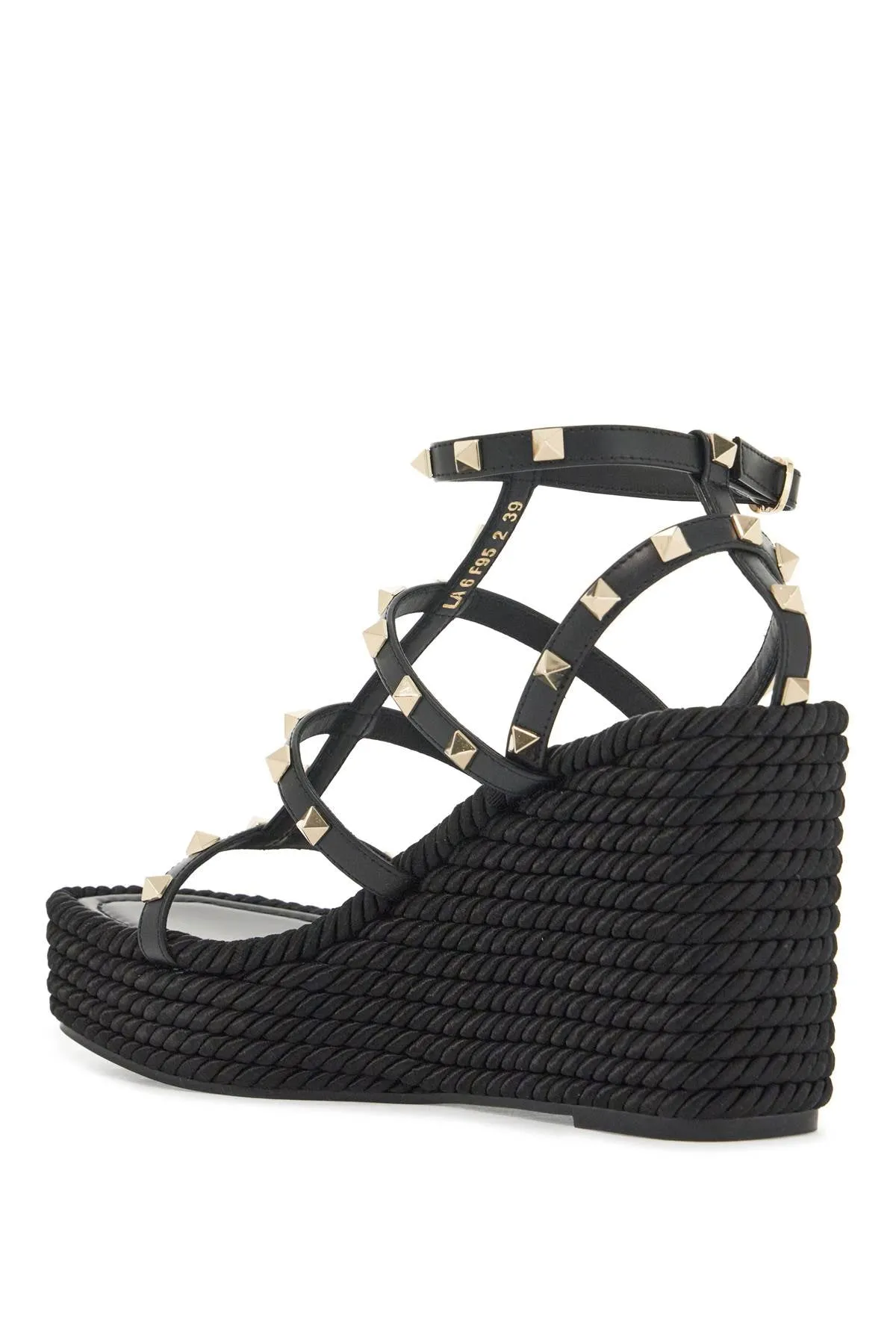 rockstud wedge sand 6W2S0F95BAE NERO