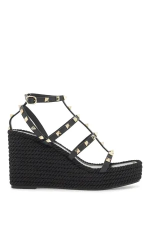 rockstud wedge sand 6W2S0F95BAE NERO