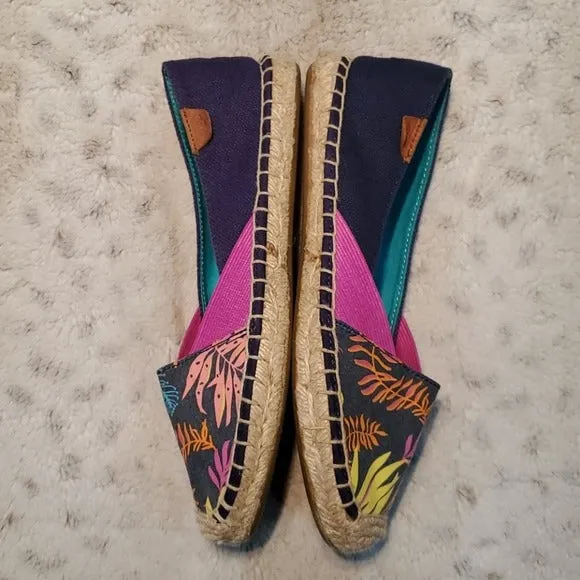 Sperry Top Sider Katama Canvas Espadrille Flats Colorful Size 7.5