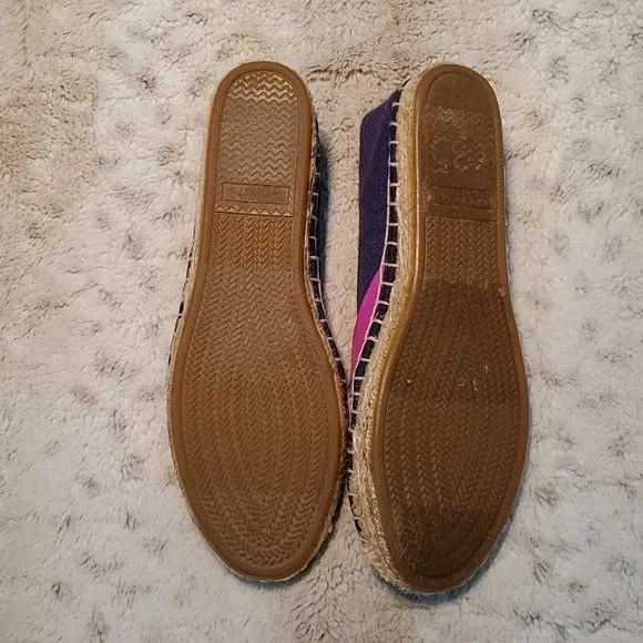Sperry Top Sider Katama Canvas Espadrille Flats Colorful Size 7.5