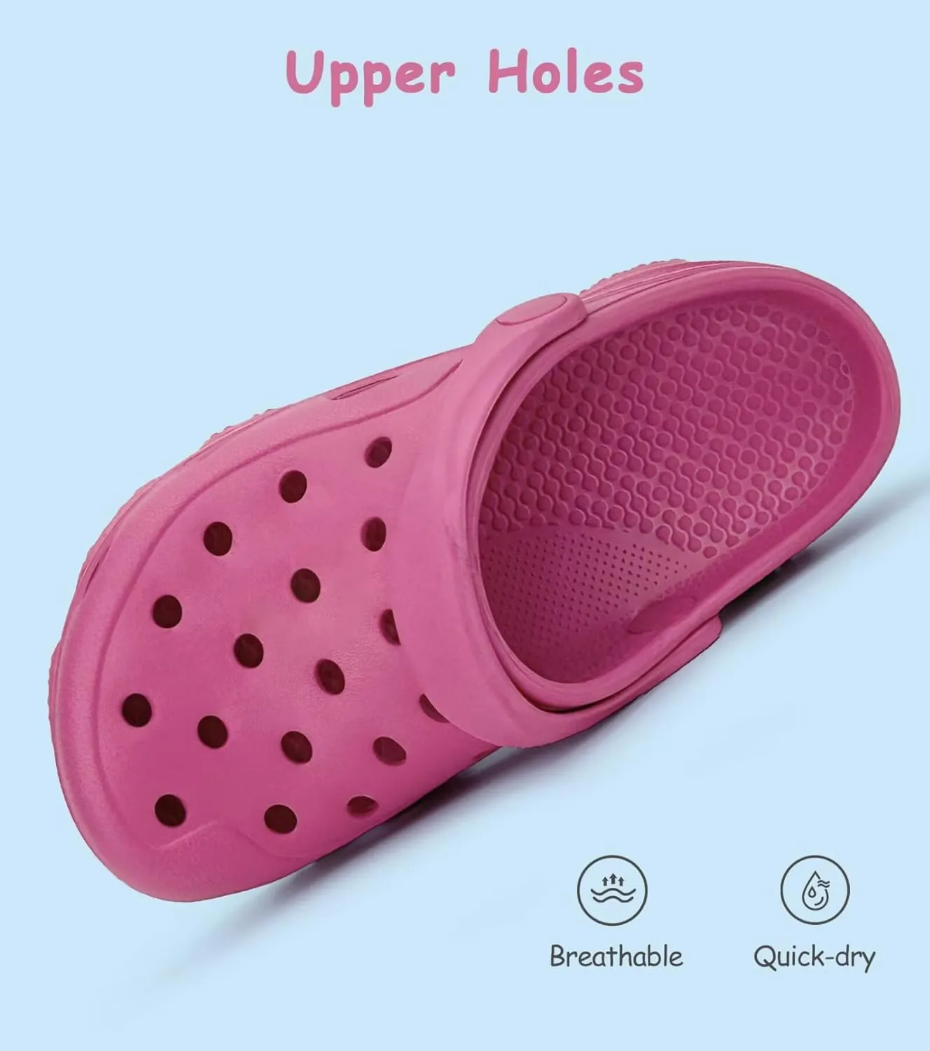 Toddler Kids Classic Clogs Boys Girls Slip on Sandals Water Shoes Light and Durable