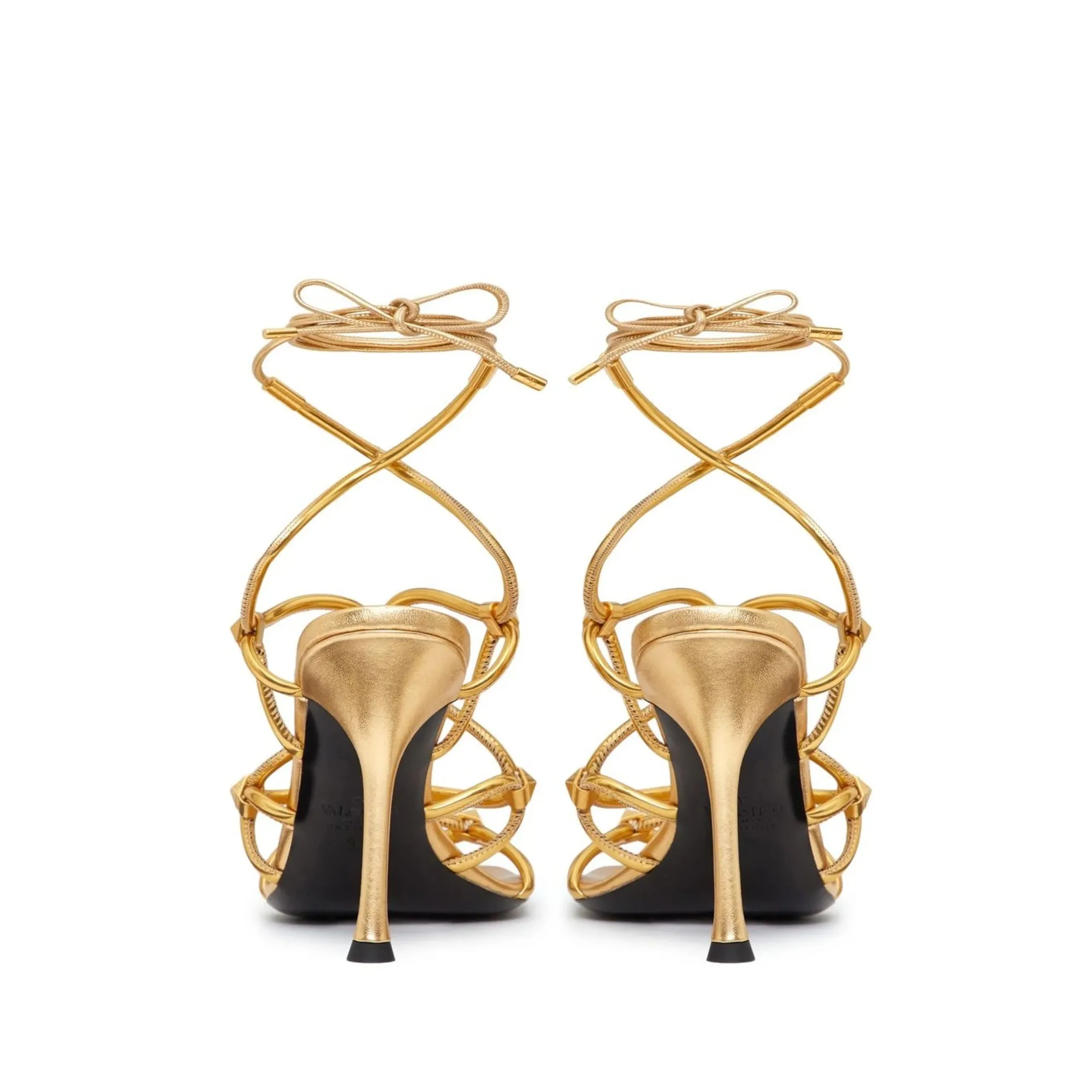 Valentino Garavani Rockstud Net Lace-Up Sandals