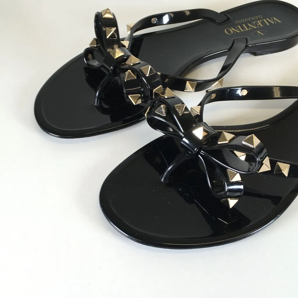 Valentino Rockstud Rubber Sandals