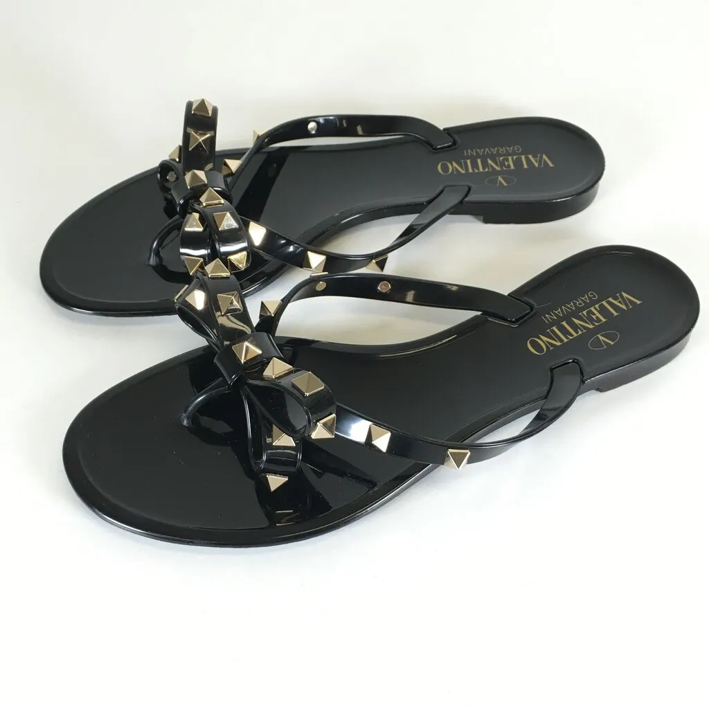 Valentino Rockstud Rubber Sandals