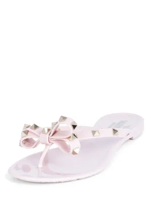 Valentino Rockstud Thong Sandals Blush Pink