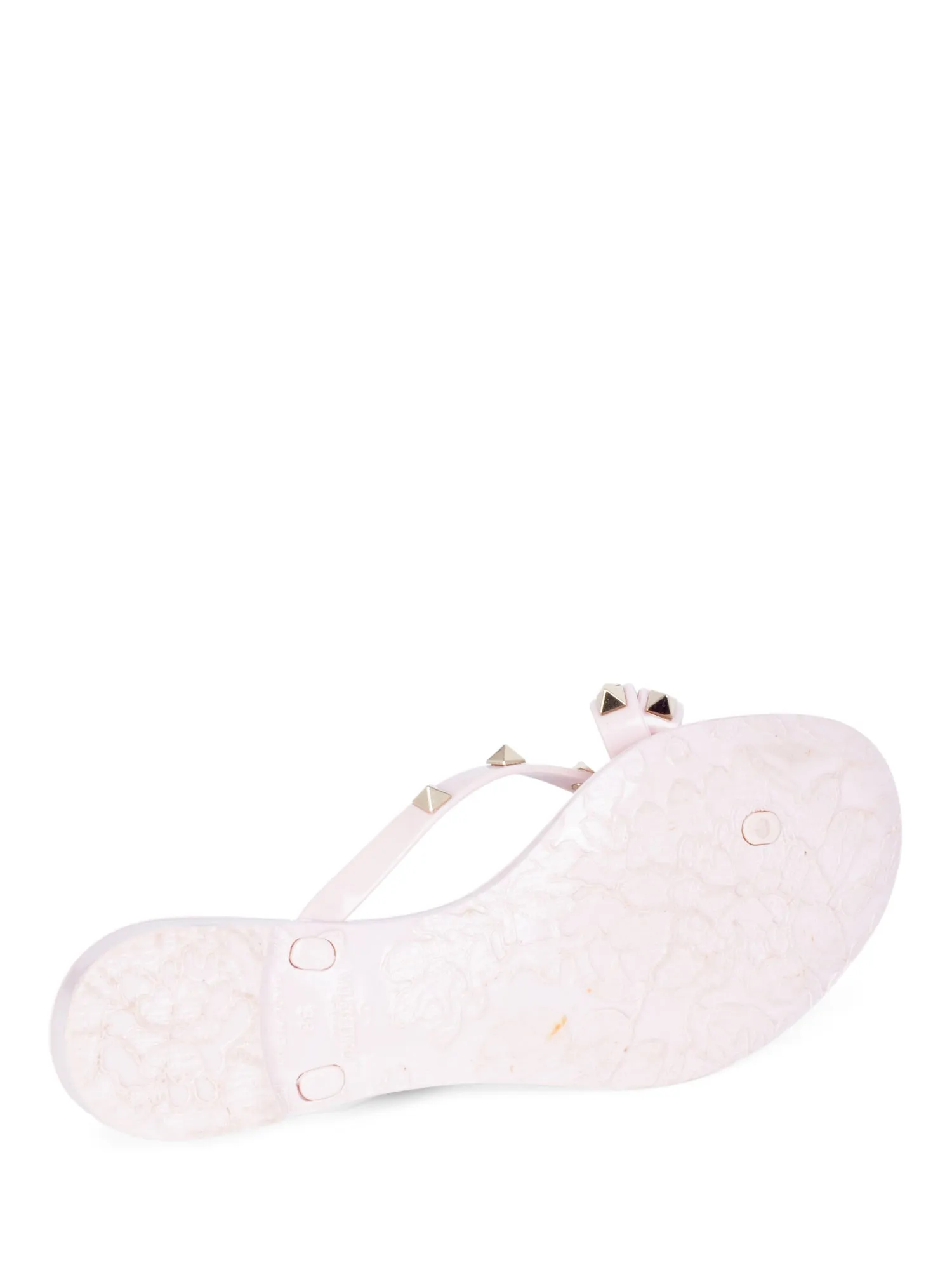 Valentino Rockstud Thong Sandals Blush Pink