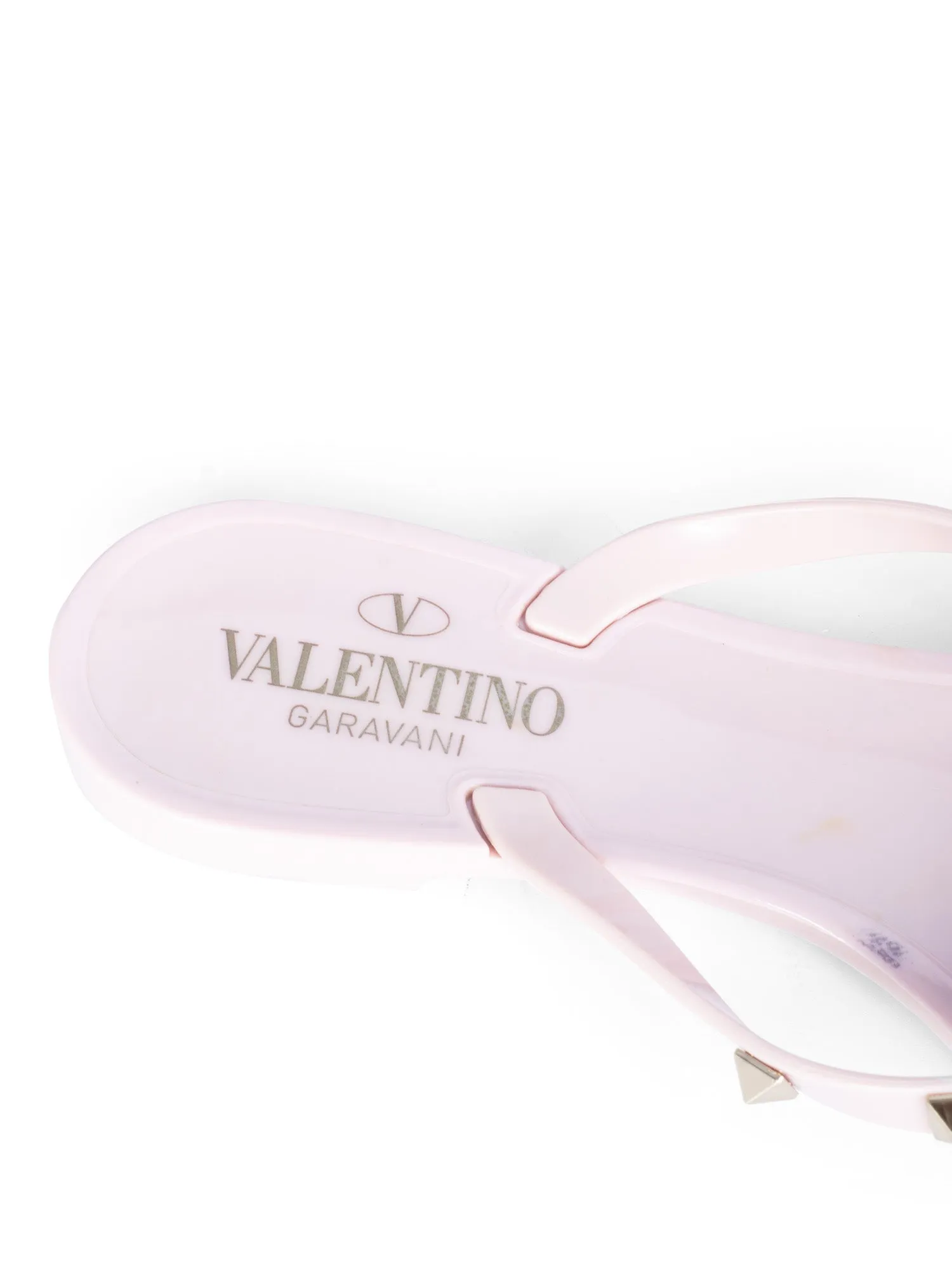 Valentino Rockstud Thong Sandals Blush Pink
