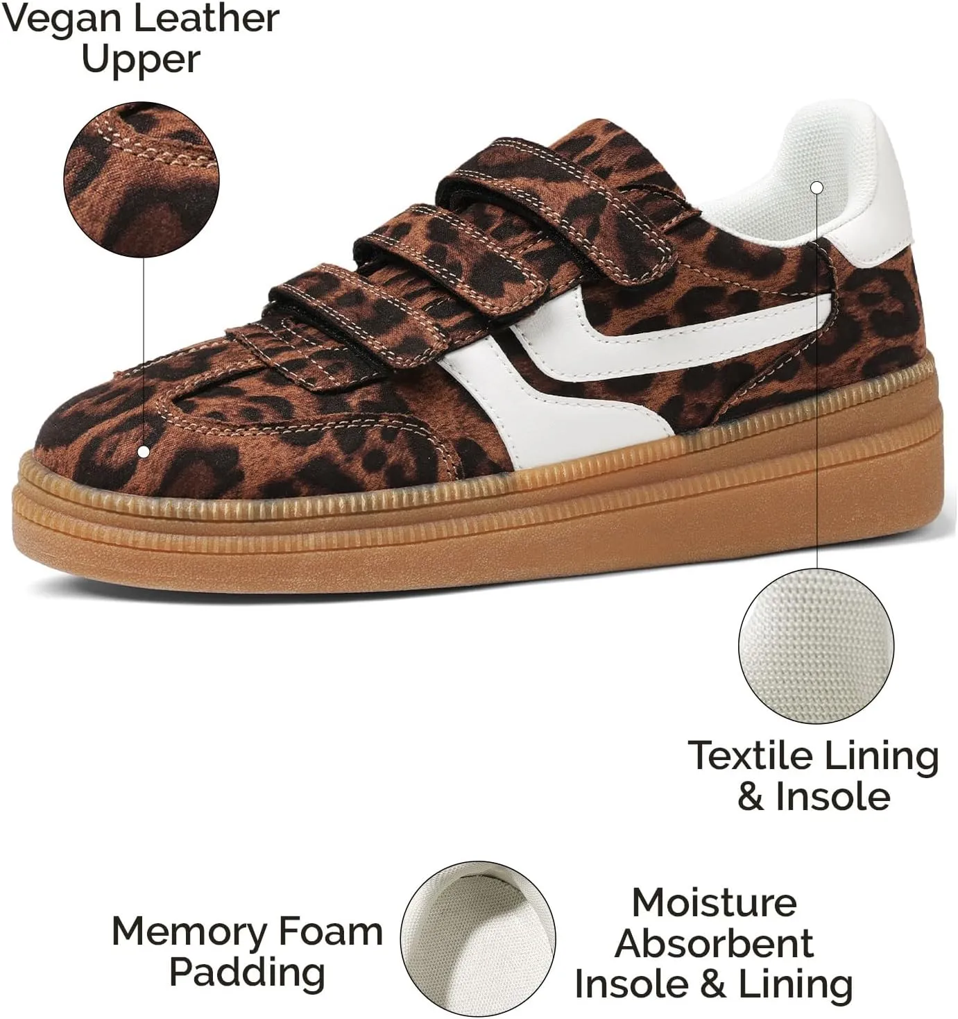 VOMIRA Platform Sneakers for Women Memory Foam Insole Womens Sneakers Lightweight Non-Slip Running Shoes Casual Slip On Walking Shoes